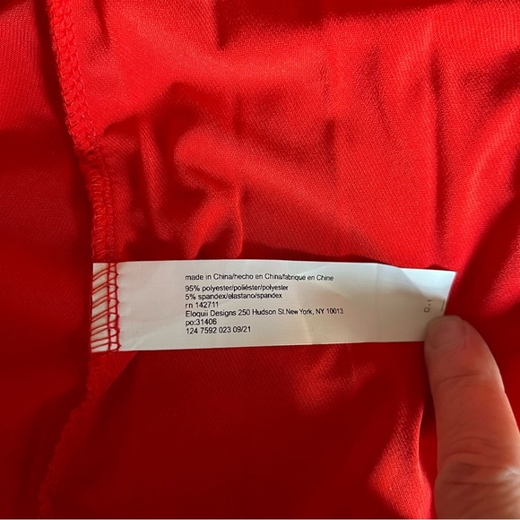 Eloquii Knot Front Pleated Skirt Dress in Red size 22 - Picture 8 of 11